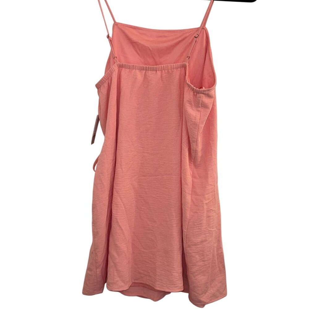 BP. Womens Pink Sleeveless Wrap Dress XS 100% Polyester - Picture 6 of 10